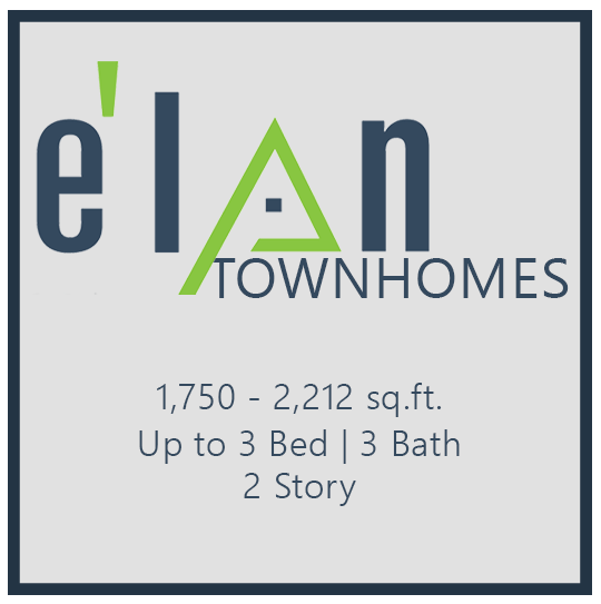 Elan Townhomes - 1,750 - 2,212 sq.ft. - Up to 3 Bed | 3 Bath | 2 Story