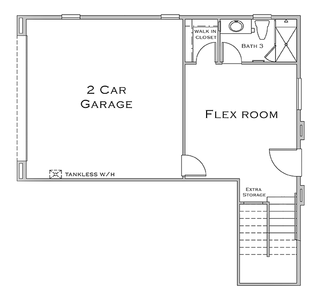 Floorplan - Townhome Plan A - 1st Floor
