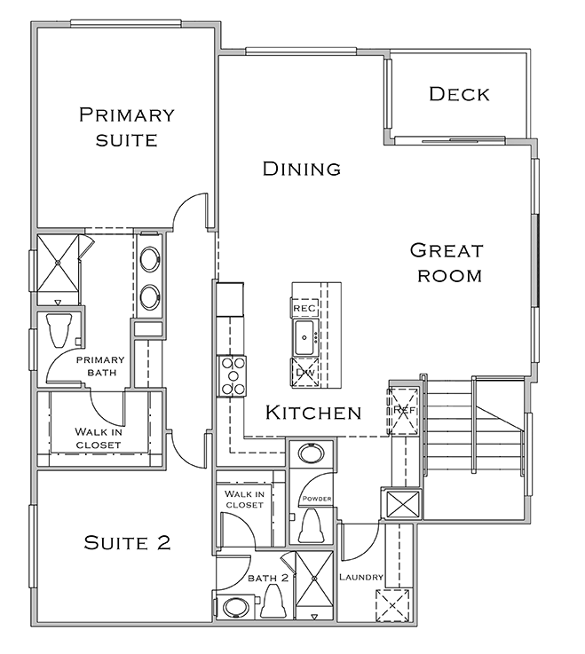 Floorplan - Townhome Plan A - 2nd Floor