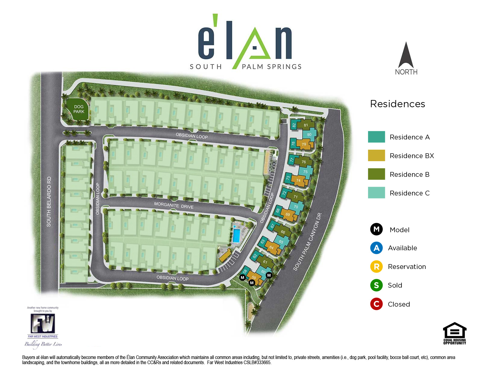 Site map of Elan Community